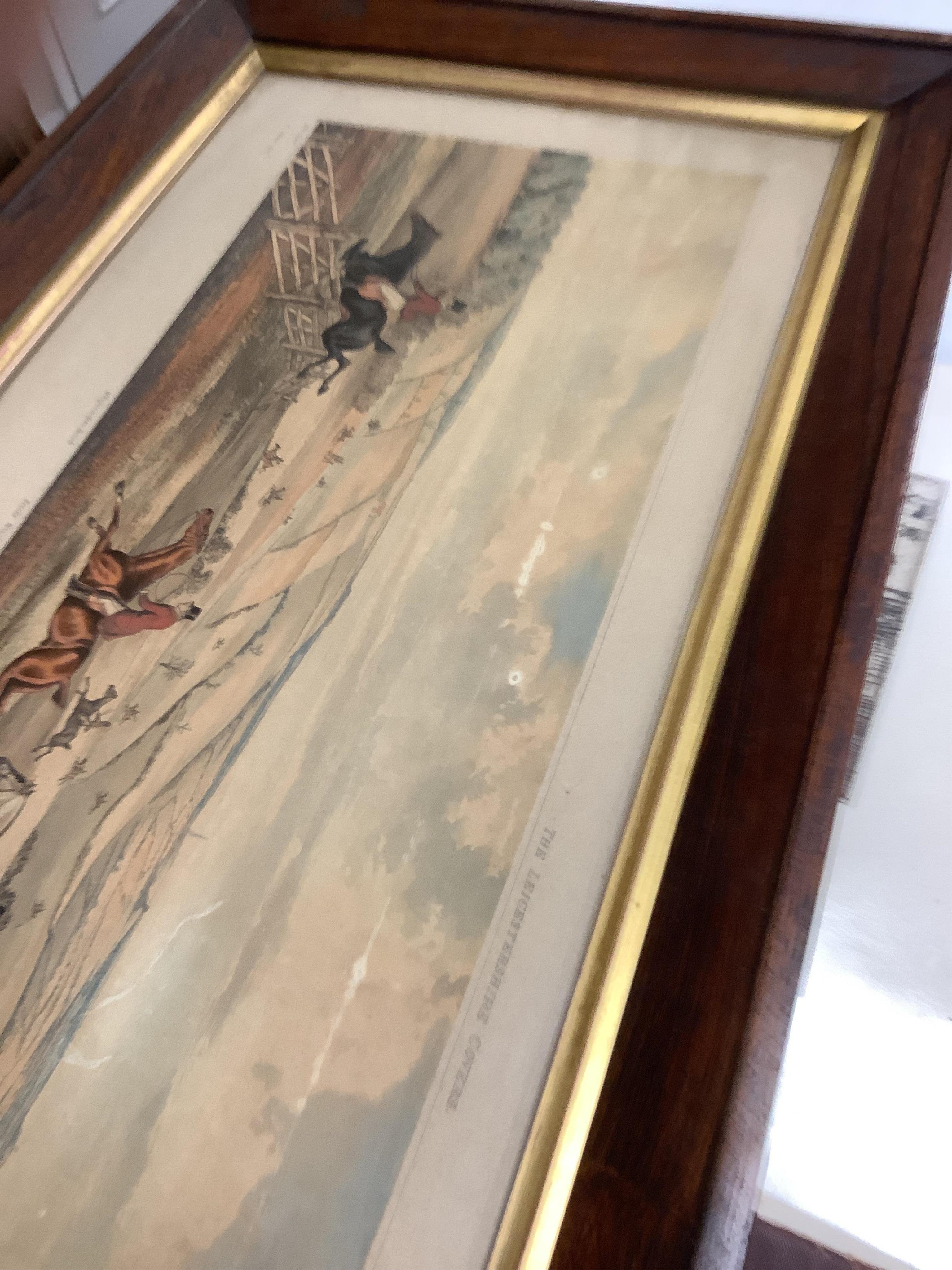 After Henry Thomas Alken (1784-1851), a set of four hunting interest lithographs, to include 'The Meeting', 'Full Cry' and 'The Death', published S & I Fuller, 1820s